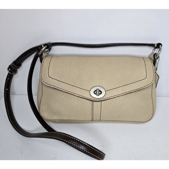 Coach Chelsea Crossbody Beige Pebbled Leather Bag F10888 - Picture 1 of 10